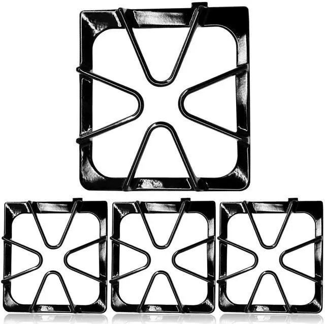 Main image of W10447925 Gas Stove Burner Grates Replacement for Whirlpool, Kenmore, Maytag, Amana, Inglis, Kirkland Stove Top, WPW10447925, W10333861A Grate Kit - Set of 4 for Whirlpool Gas Stove Parts