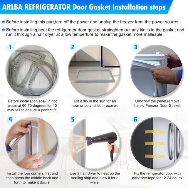 Alt view image 5 of 7 - Upgraded 39.35"x16.93" ADX73550621 Refrigerator Door Gasket Left Side Compatible with Kenmore and LG Refrigerator Door Seal Replaces ADX72930421 2702198 AP5783538 PS8749108 EAP8749108 Gray