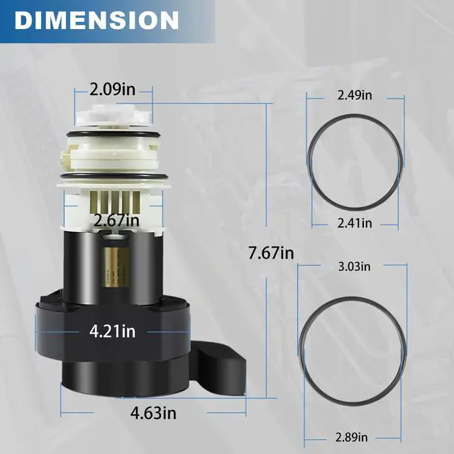 Alt view image 7 of 7 - 154844101 Motor Kit/154844101 Dishwasher Circulation Pump Motor with O-rings for Frigidaire Dishwasher, Replace 154483001 154574601 154579701 154700001 154719201 154795001