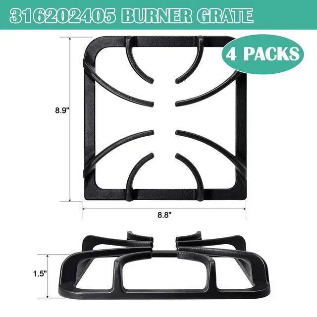 Alt view image 3 of 7 - 316202405 Burner Grate for Frigidaire Stove Burners Replacement and Kenmore Stove Burner Replacement, FFGF3047LSH, FFGF3047LSF Range Surface Burner Cooktop Grates for Frigidaire Gas Stove Top