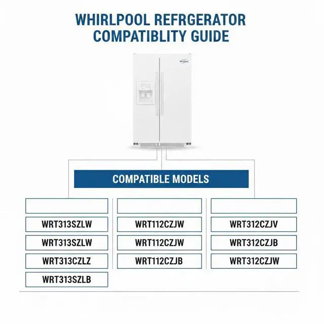 Alt view image 4 of 5 - Genuine OEM Ice Maker Assemply W11424126 for use with Models WRT313S, WRT112C, WRT313C, WRT312C and WRT312C