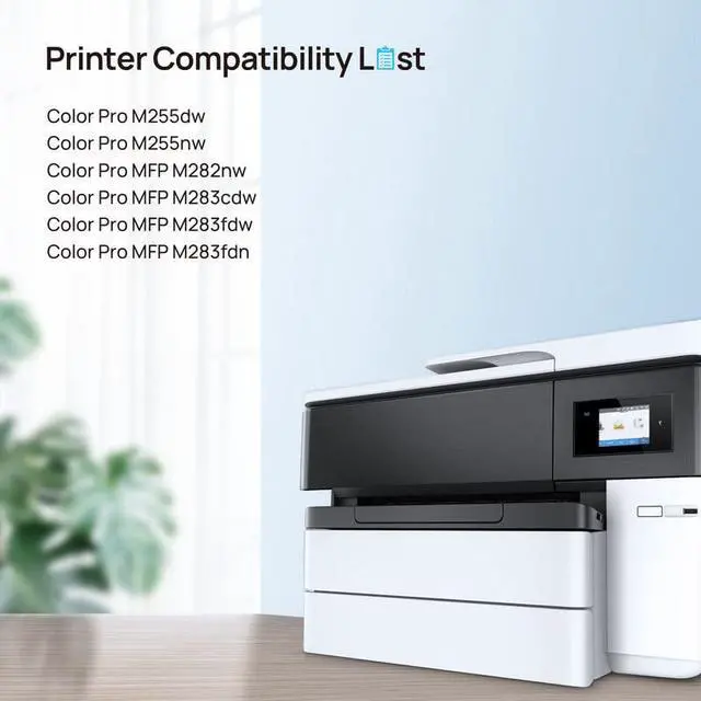 Alt view image 2 of 6 - 206A 206X Toner Cartridges for HP 206A Toner Cartridges 4 Pack | (with Chip) Compatible with LaserJet Pro MFP M283fdw M283cdw M255dw M282nw Printer Toner (BCMY, 4P)