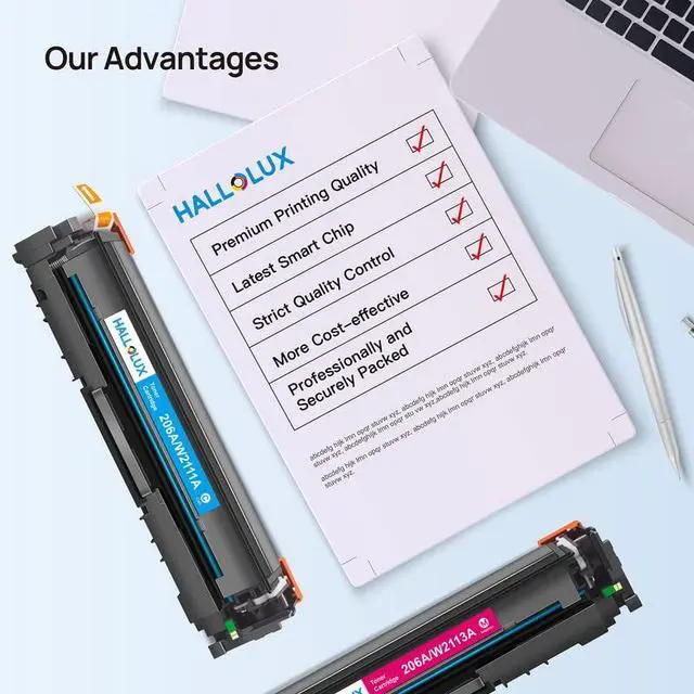 Alt view image 6 of 6 - 206A 206X Toner Cartridges for HP 206A Toner Cartridges 4 Pack | (with Chip) Compatible with LaserJet Pro MFP M283fdw M283cdw M255dw M282nw Printer Toner (BCMY, 4P)