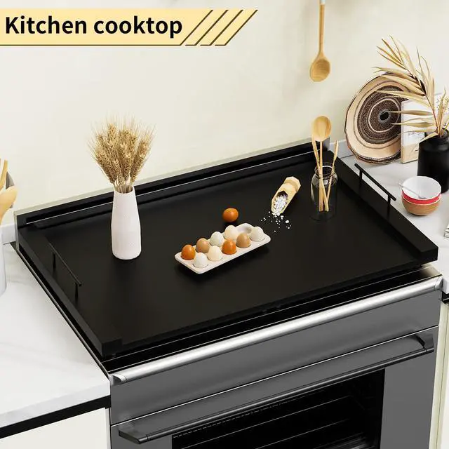 Alt view image 6 of 7 - Noodle Board Stove Top Cover 30x22 Inch Wooden Cover with Handles | Creates extra countertop space with multi-layer wood construction and handles. Fits gas and electric ranges