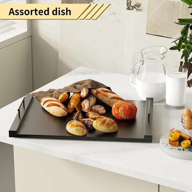 Alt view image 7 of 7 - Noodle Board Stove Top Cover 30x22 Inch Wooden Cover with Handles | Creates extra countertop space with multi-layer wood construction and handles. Fits gas and electric ranges