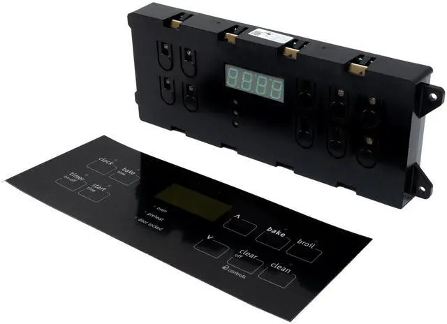 Main image of 318414213 Oven Control Board and Clock for Electric Ranges and Stoves, Black