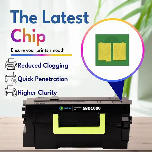 Alt view image 2 of 7 - 58D1000 Toner Cartridge 7500 Pages (with Chip) Replacement for Lexmark 58D1000 58D1H00 Toner Cartridge for Lexmark MS725 MS821 MS822 MS823 MS825 MS826 MX721 MX722 MX725 MX822 MX826 Printer