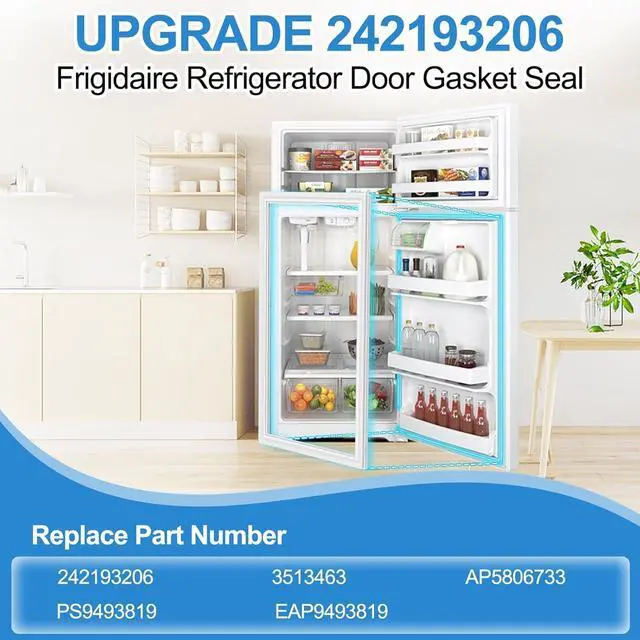 Alt view image 3 of 7 - UPGRADED 242193206 Refrigerator Door Gasket Compatible with Frigidaire Door Gasket White, Refrigerator Door Seal For Kenmore Refrigerator Door Gasket FFTR1821TW0 FFTR1814TW0 FFTR1814TWG FFTR1831QP2