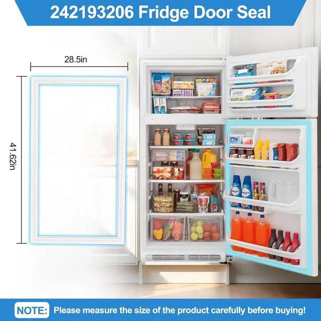 Alt view image 2 of 7 - UPGRADED 242193206 Refrigerator Door Gasket Compatible with Frigidaire Door Gasket White, Refrigerator Door Seal For Kenmore Refrigerator Door Gasket FFTR1821TW0 FFTR1814TW0 FFTR1814TWG FFTR1831QP2