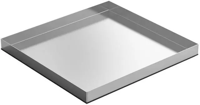 Main image of 28 Inch x 30 Inch x 2.5 Inch Compact Washing Machine Pan, Heavy Duty 304 Stainless Steel Washing Machine Trays Pan with Anti-slip Bottom Pad Use of 18 GA Thickness Galvanized Steel, No Hole