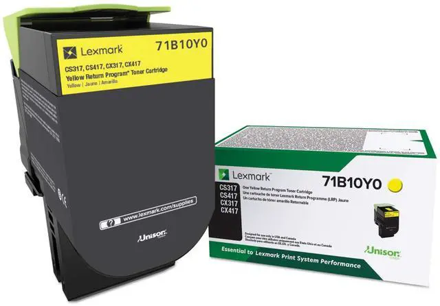 Main image of 71B10Y0 CS317dn CX317dn CS417dn CX417de CS517de CX517de Yellow Return Program Cartridge Toner