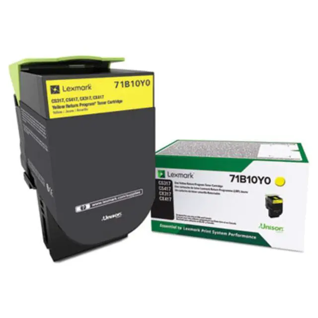 Alt view image 2 of 2 - 71B10Y0 CS317dn CX317dn CS417dn CX417de CS517de CX517de Yellow Return Program Cartridge Toner