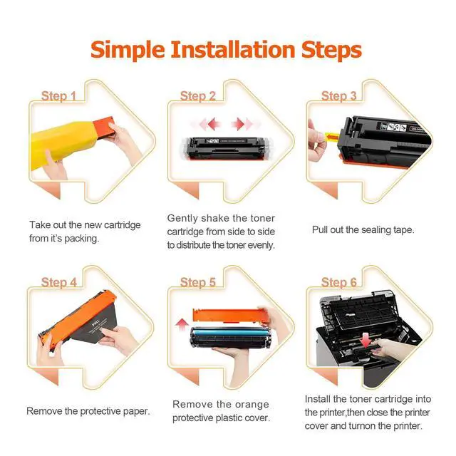 Alt view image 3 of 6 - Compatible for 304A CC530A CC531A CC532A CC533A Toner Cartridges for use with Color LaserJet CP2025 CP2025dn;imageCLASS MF726Cdw LBP7660Cdn MF8350Cdn (Black Cyan Yellow Magenta)