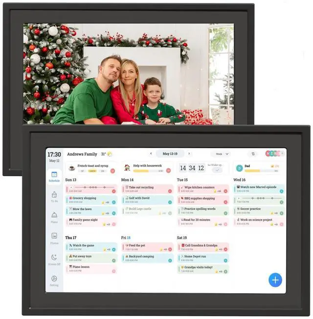Main image of Digital Photo Frame 10.1" WiF Touch Screen Digital Wall Calendar, Family Planner with Chore Reward, Meal Plan, Audio Reminder, Shared Schedule, No Subscription, Wall & Desk Mount