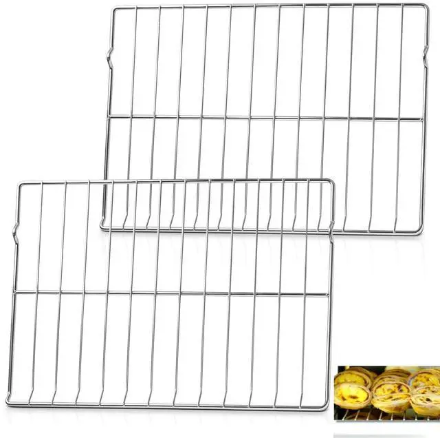 Main image of MHL63531403 MHL63411403 Oven Rack 24.6 x 16, Compatible with LG Oven LDG4313ST LTE4815ST LTE4815BM LTE4815BD,304 Stainless Steel Oven Wire Rack Perfect for Baking and Roasting, 2 Pack