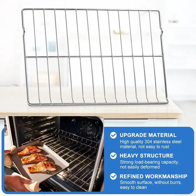Alt view image 5 of 7 - MHL63531403 MHL63411403 Oven Rack 24.6 x 16, Compatible with LG Oven LDG4313ST LTE4815ST LTE4815BM LTE4815BD,304 Stainless Steel Oven Wire Rack Perfect for Baking and Roasting, 2 Pack