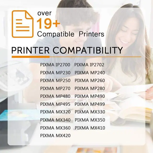 Alt view image 7 of 7 - Remanufactured Ink Cartridge PG-210XL CL-211XL 2 Black 1 Color | Fit Canon IP2700 IP2702 MP240 MP250 MP270 MP490 MP495 MX320 MX350 MX360