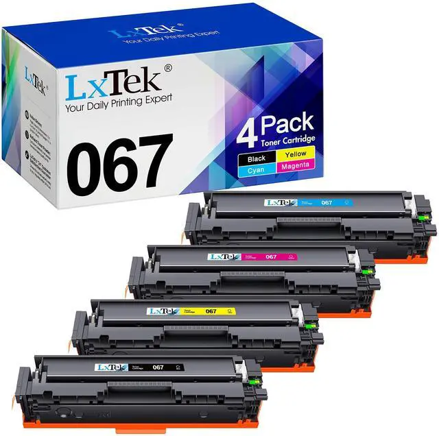 Main image of Replacement for Canon 067 067H Compatible with Canon LBP633Cdw 4-Pack | Compatible with Canon imageCLASSL BP632Cdw, MF653Cdw, MF654Cdw, MF656Cdw Printers Black Cyan Magent Yellow 4 toner cartridges