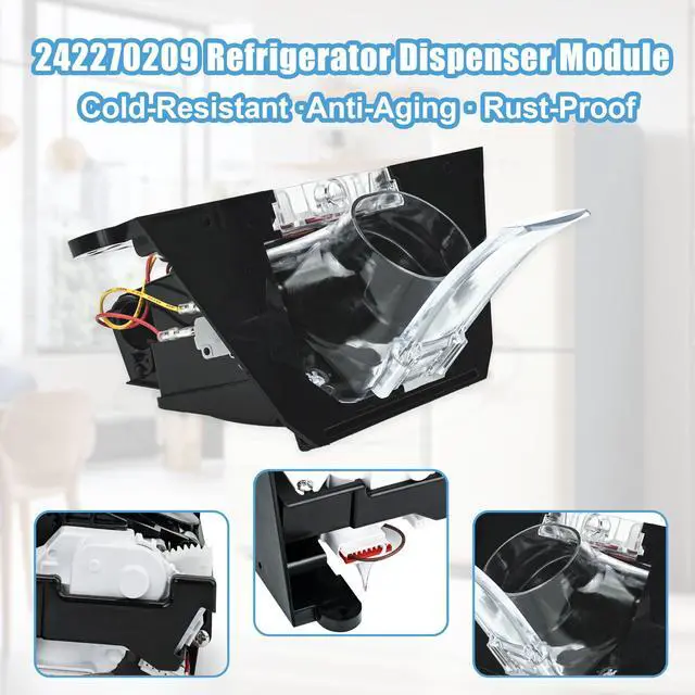 Alt view image 3 of 6 - 242270209 Ice and Water Dispenser Part Replace for Frigidaire Refrigerator | Replaces OEM Part AP5781887 PS8692022; Restores Chilled Water Distribution Functionality; Easy to Install