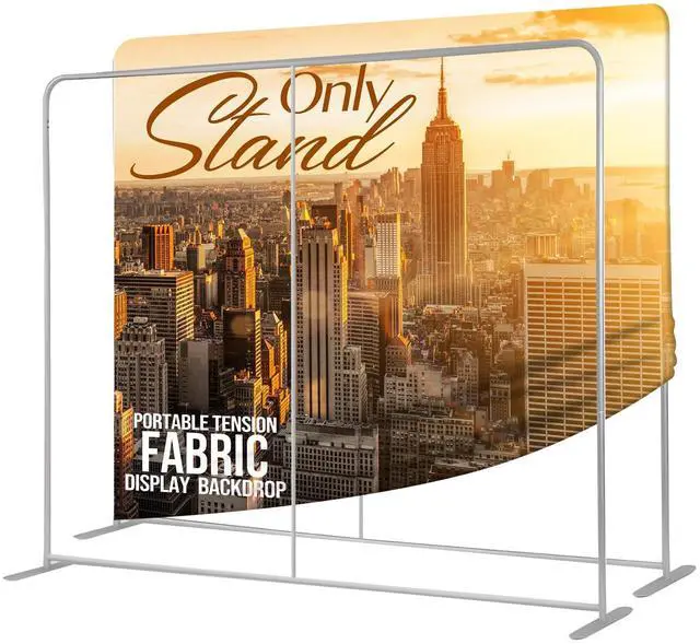 Main image of 7.5x10 FT Tension Fabric Display Backdrop for Trade Show Booth, Stand Holder Backdrop Portable Aluminum Double-sided for Exhibition, Weddings, Events, - Stand Only