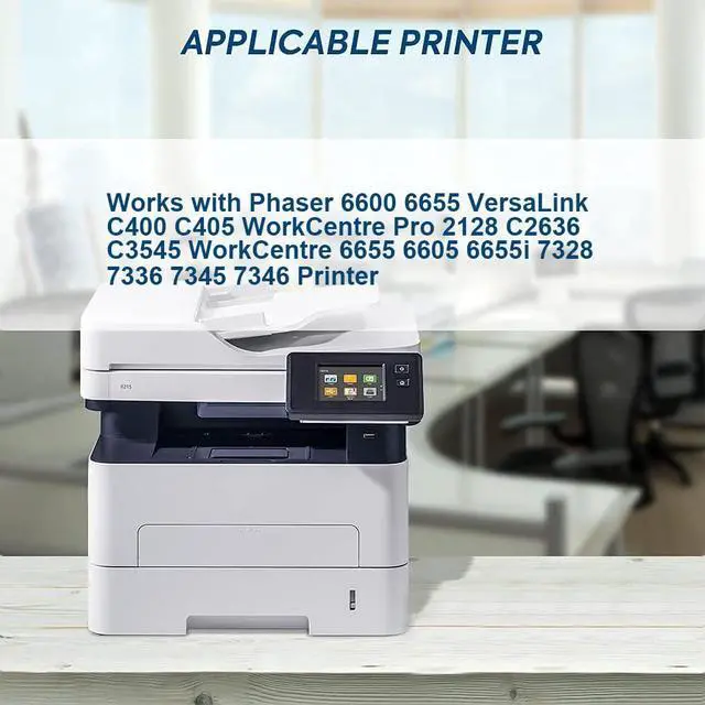 Alt view image 2 of 7 - Versalink C400/C405 Drum Unit Compatible with Xerox 108R01121 Imaging Unit | Replacement for Phaser 6600 6655 Versalink C400 C405 WorkCentre 6655 6605 7328 7336 7345 7346 Drum Cartridge Kit (BK/C/M/Y)