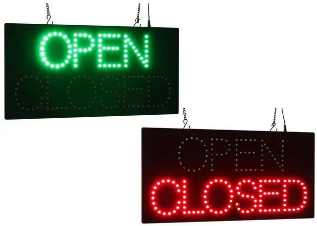 Main image of Open Closed Sign, Up-Down, 24"x12", 60x30cm, LED, Neon, Florescent, Signage, Signboard, Display, Billboard, Screen, Grand Opening, Gift