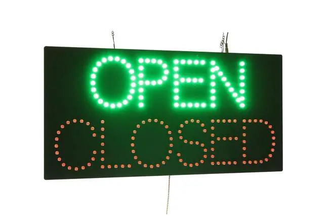 Alt view image 3 of 7 - Open Closed Sign, Up-Down, 24"x12", 60x30cm, LED, Neon, Florescent, Signage, Signboard, Display, Billboard, Screen, Grand Opening, Gift