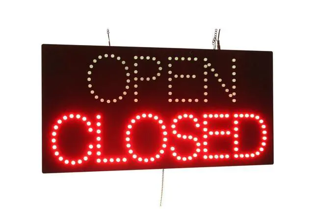 Alt view image 4 of 7 - Open Closed Sign, Up-Down, 24"x12", 60x30cm, LED, Neon, Florescent, Signage, Signboard, Display, Billboard, Screen, Grand Opening, Gift
