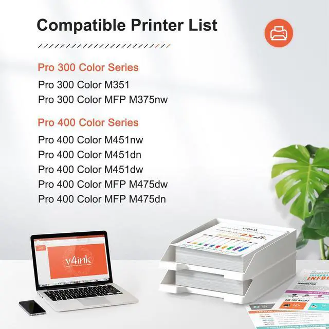 Alt view image 2 of 7 - 305X Remanufactured Toner Cartridge Replacement for HP 305A 5-Pack | High Yield, CE410X Toner Replacement for Pro 300 M351 M375nw Pro 400 M451nw M451dn M451dw MFP M475dw M475dn Printer 5PK