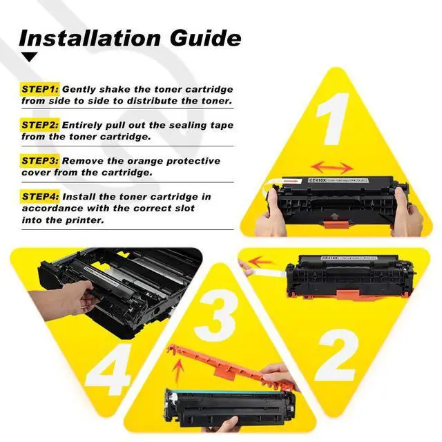 Alt view image 6 of 7 - 305X Remanufactured Toner Cartridge Replacement for HP 305A 5-Pack | High Yield, CE410X Toner Replacement for Pro 300 M351 M375nw Pro 400 M451nw M451dn M451dw MFP M475dw M475dn Printer 5PK