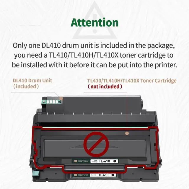 Alt view image 6 of 6 - DL-410 Drum Unit Compatible with Pantum DL410 DL-410 for M7102DW P3012DW M6800FDW M7100DW M7200FDW M6802FDW M7102DN M7202FDW Printer (2 Black)