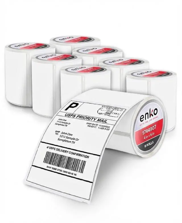 Main image of 1744907 8 Rolls | 1760 Thermal 4 x 6 in Address and Shipping Labels | 4 x 6 in Strong Adhesive and Smudge Resistant Labels Compatible with Dymo LabelWriter 4XL and Zebra 4XL Thermal Printers
