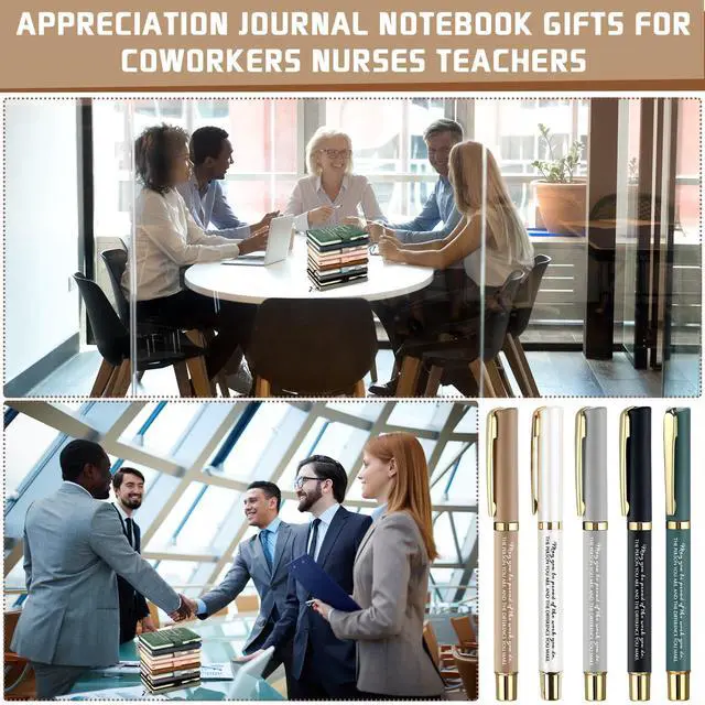 Alt view image 7 of 7 - 40 Pcs Employee Appreciation Gifts Bulk Inspirational A5 Leather Notebooks Journal with Pens Thank You Gift for Coworker Staff Social Worker Teacher Nurse Office Back to School (Neutral Colors)