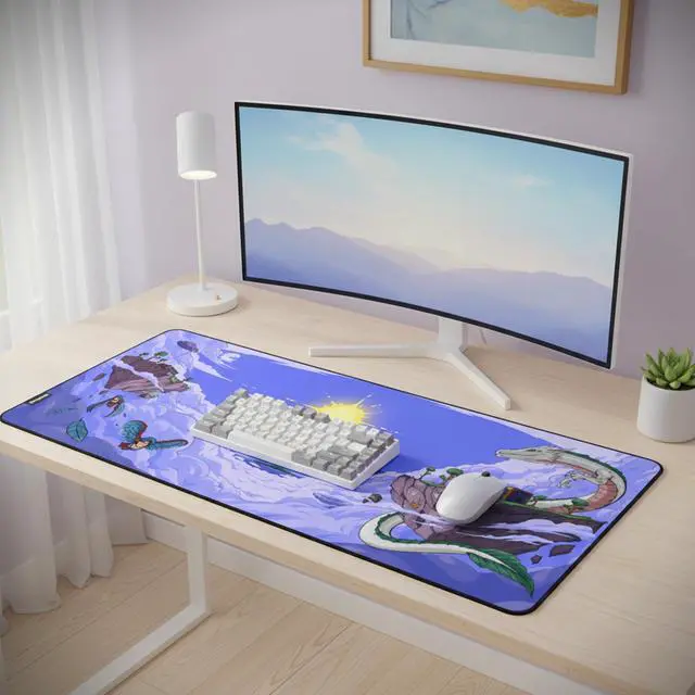 Alt view image 6 of 7 - Terraria Extended Gaming Mouse Pad | XXXL 45" x 20" | 5mm Thick, Waterproof Surface, Smooth Polyester Fabric, and Natural Rubber Base (Floating Island)