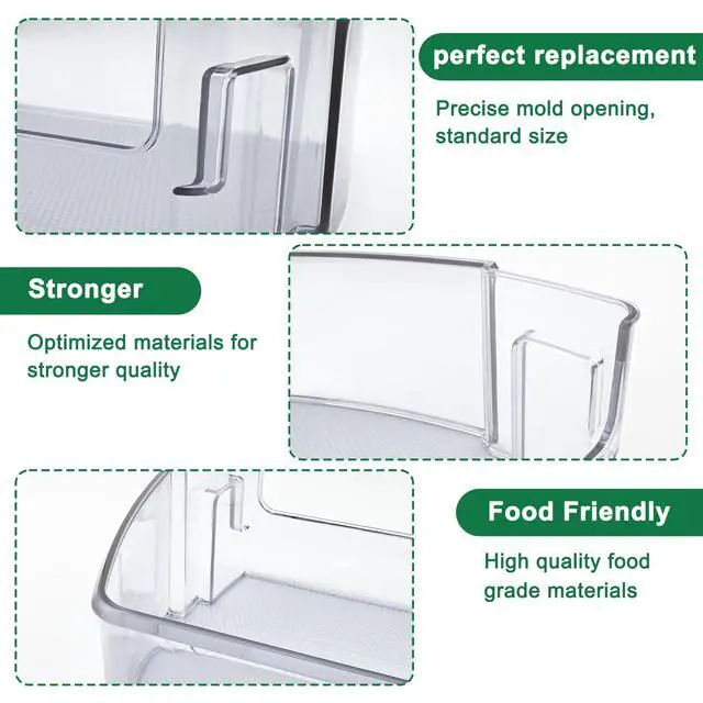 Alt view image 6 of 7 - MAN63948501 Refrigerator Door Bin, Bin Basket Shelf | Compatible with Refrigerator LFCS27596S/00, LFCS28768S/00, LFXC22526D/00, Replace MAN63948506 4995815 PS16763606 FIX16763606