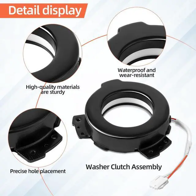 Alt view image 3 of 7 - MVW7230HW0 MVW7232HW0 MVWB765FW3 Washer Clutch Fit for Whirl-pool May-tag | MVW7232HW1 WTW8040DW4 MVWB835DW4 WTW7300DW1 MVWB765FW1 WTW8500DC5 MVWB765FW0 WTW7000DW0 WTW7120HW0 WTW7500GC2 WTW8000DW5