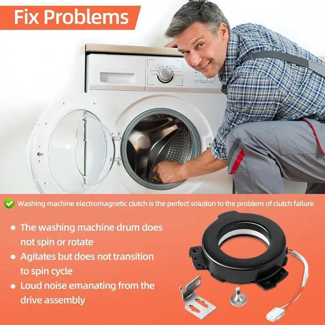 Alt view image 6 of 7 - MVW7230HW0 MVW7232HW0 MVWB765FW3 Washer Clutch Fit for Whirl-pool May-tag | MVW7232HW1 WTW8040DW4 MVWB835DW4 WTW7300DW1 MVWB765FW1 WTW8500DC5 MVWB765FW0 WTW7000DW0 WTW7120HW0 WTW7500GC2 WTW8000DW5
