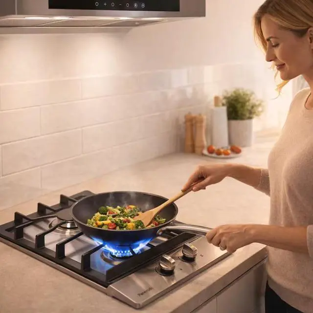 Alt view image 7 of 7 - Gas Cooktop 2 Burners, 12 Inch Stove Top Stainless Steel Built-in, Max 12000BTU Propane/Natural Gas Convertible Dual Fuel Hob for Apartments, Rvs, Outdoor
