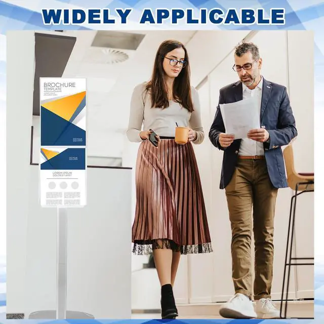 Alt view image 5 of 6 - Acrylic Advertising Brochure Sign Holder Stand Displays 8.5x11 Inch for Menu Flyer Paper Document Brochure Area Landscape Free Standing Literature Business Outdoor