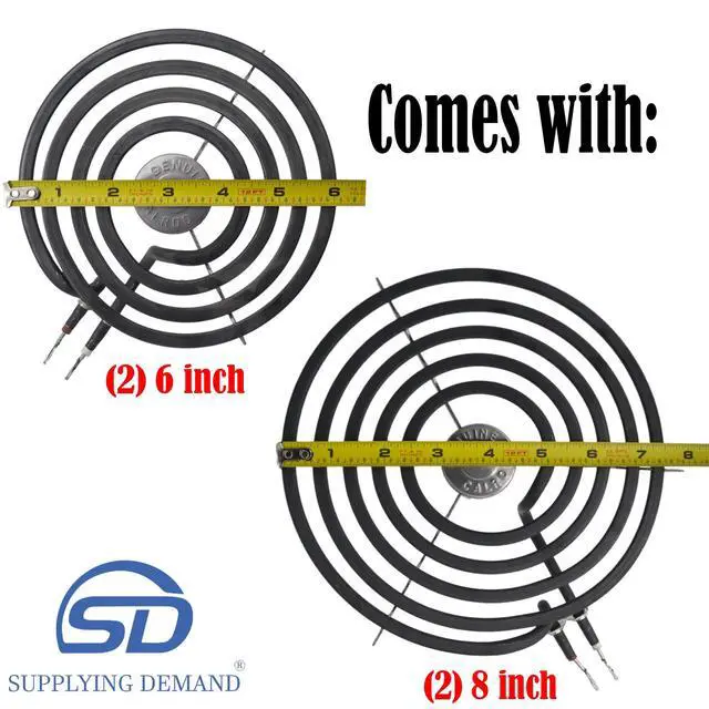 Alt view image 2 of 6 - WB30T10074 WB30T10078 4 Piece Electric Range Surface Element Replacement Kit