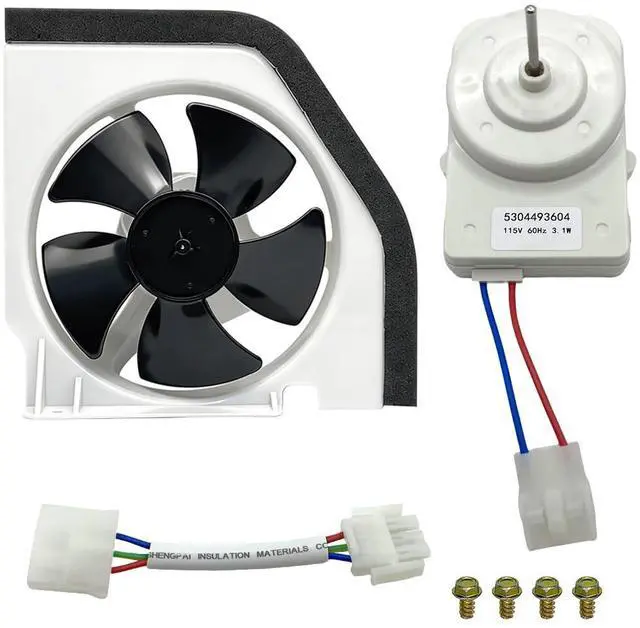 Main image of 5303918774 Refrigerator Condenser Fan Motor Assembly Compatible with Frigidaire Kenmore Crosley, Replaces 240334001 240397101 240525401 241681101