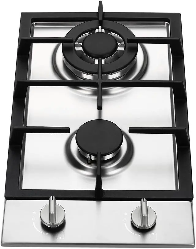 Main image of GC2-37P (LPG/Propane Gas) high efficiency 2 burner gas cooktop, ETL Safety Certified