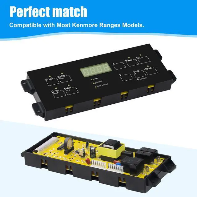 Alt view image 4 of 7 - 5304509493 Oven Control Board Replacement for Frigidaire, Electrolux, Kenmore Ovens Clock/Timer Control Board with Covering Panel Replaces 316557115