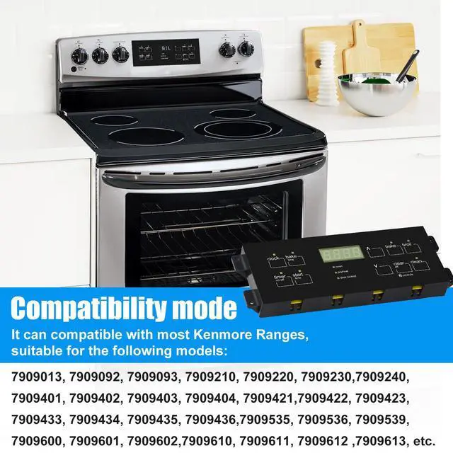 Alt view image 6 of 7 - 5304509493 Oven Control Board Replacement for Frigidaire, Electrolux, Kenmore Ovens Clock/Timer Control Board with Covering Panel Replaces 316557115
