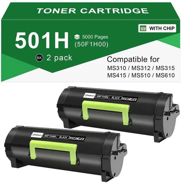 Main image of 50F1H00 501H Toner Cartridge High Yield MS415dn MS510dn MS310 | Replacement for Lexmark 501H 50F1000 Toner Work for MS310dn MS312 MS410dn MS312dn MS315dn MS415dn MS510dn MS610dn Printer