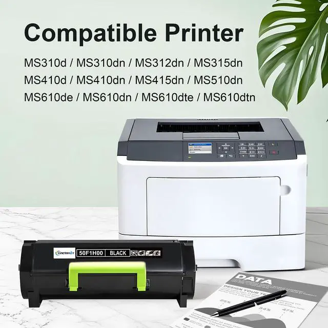 Alt view image 2 of 6 - 50F1H00 501H Toner Cartridge High Yield MS415dn MS510dn MS310 | Replacement for Lexmark 501H 50F1000 Toner Work for MS310dn MS312 MS410dn MS312dn MS315dn MS415dn MS510dn MS610dn Printer