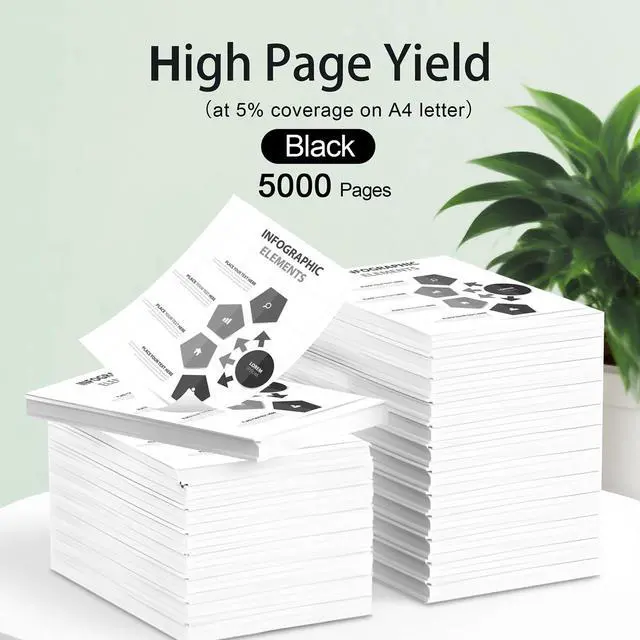 Alt view image 3 of 6 - 50F1H00 501H Toner Cartridge High Yield MS415dn MS510dn MS310 | Replacement for Lexmark 501H 50F1000 Toner Work for MS310dn MS312 MS410dn MS312dn MS315dn MS415dn MS510dn MS610dn Printer