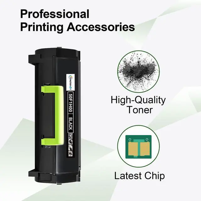 Alt view image 4 of 6 - 50F1H00 501H Toner Cartridge High Yield MS415dn MS510dn MS310 | Replacement for Lexmark 501H 50F1000 Toner Work for MS310dn MS312 MS410dn MS312dn MS315dn MS415dn MS510dn MS610dn Printer