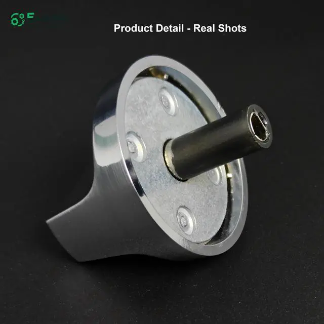Alt view image 6 of 7 - 5Pcs Whirlpool Stove Knobs Replacement W11687171, W11513755 |, Reinforced D-Shape, Heat-resistant blend: 110140°C, Mirror brushed nickel finish