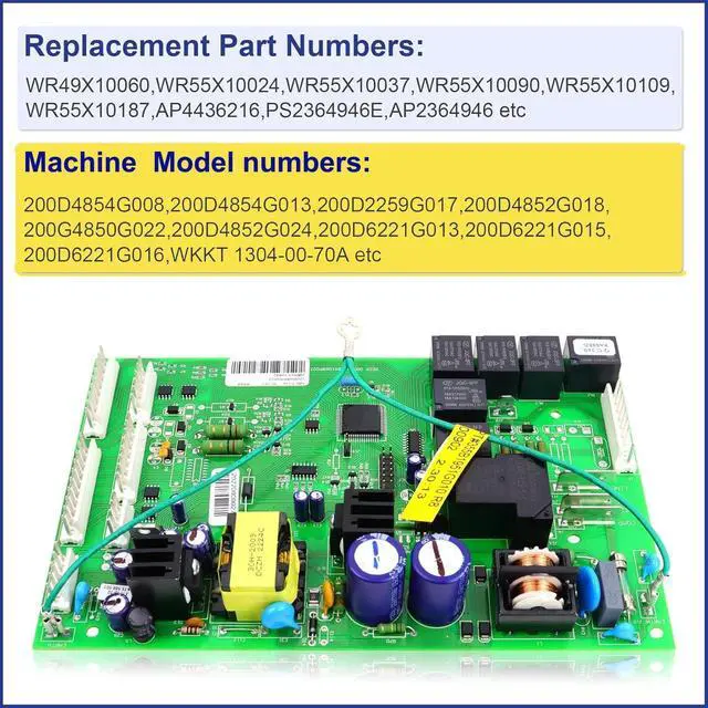 Alt view image 2 of 3 - WR55X24347 WR55X22867 Refrigerator Control Board Compatible for GE | Factory Retail Box, Replaces WR55X10996, WR55X10552, WR55X10656, WR49X10060